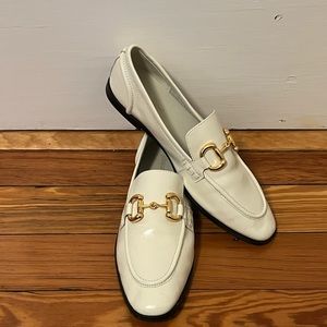 Jeffrey Campbell Velviteen Bit Loafer Cream Size 10